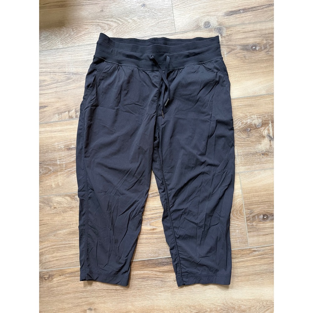 Lululemon Pants Women's 8 Dance Studio Crop 20" Cropped Black Drawstring Gym